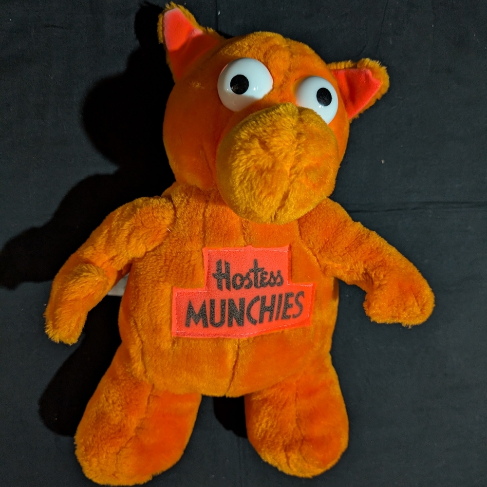 Vtg Hostess Munchies Soft Plush 13" Orange Mascot Promotional